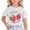White, variant on HUITKMM Girls Cute Strawberry Print Short Sleeve T-Shirt, Casual Summer Tops 3-13Y