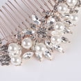 thumbnail image 4 of EeaseCA Peigne de Mariée Élégant Perle Simulée Accessoires de Cheveux de Mariage (Or Rose), 4 of 7