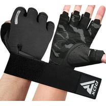 RDX Weight Lifting Gloves Fitness Bodybuilding Training Cycling Gym Equipment Black Small