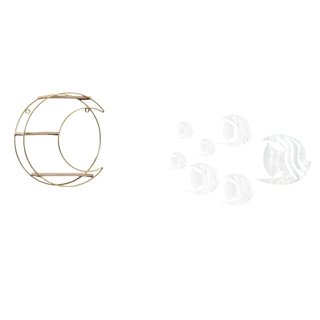 Estante de almacenamiento de pared,Estantería colgante de pared de metal de 3 niveles para decoración de dormitorio,Estante de pared flotante de 3 capas que ahorra espacio,Adhesivo de