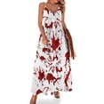 thumbnail image 1 of Vestido sin mangas con salpicaduras de sangre, vestidos elegantes, tallas grandes, ropa de mujer, 1 of 7