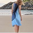 thumbnail image 3 of Hvot&aat Floral Print Sundress for Women Crew Neck Sleeveless Tank Dress With Pockets Flowy Boho Classic Tshirt Dress, 3 of 5