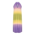 thumbnail image 4 of Robe Décontractée Sans Manches à Double Couleur Douce Plissée avec Col Rond Robe à la Mode et Populaire pour Femmes, 4 of 5