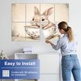 thumbnail image 5 of Bunny 8 Pack Art Acoustic Panels Sound Absorbing Pink Rabbit Floral Teacup Decorative Soundproof Wall Panels Self Adhesive for Nursery Game Room Girls Bedroom 48"x32", 5 of 7