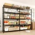 thumbnail image 2 of 71" w sTORAGE sHELVES,5 tIER mETAL sHELVING uNIT hEAVY dUTY wIRE sHELVING aDJUSTABLE pANTRY sHELVES kITCHEN sHELVES FOR kITCHEN pANTRY gARAGE cOMMERCIAL 70.5" h*71" w*15.8" d, 2 of 8