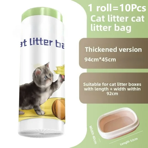 Heavy Duty Extra Thick Litter Pan Liners,Jumbo Drawstring Cat Litter Bags,Large Litter Box Liners 37x18inch 1/2/5 Rolls