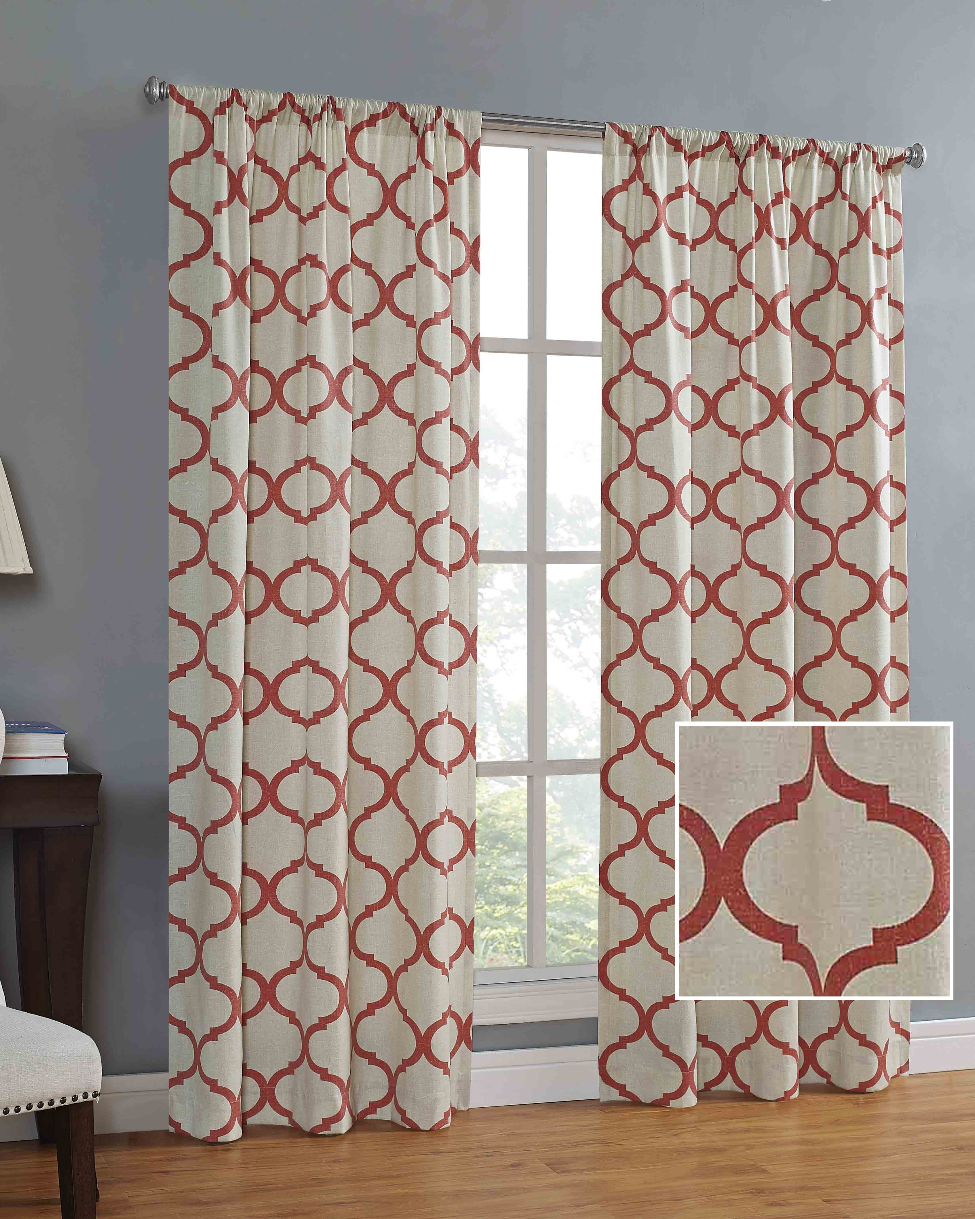 Mainstays Canvas Ironwork Curtain Panel