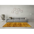 thumbnail image 3 of Ahgly Company Indoor Square Persian Yellow Traditional Area Rugs, 7' Square, 3 of 4