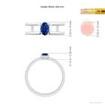 thumbnail image 4 of ANGARA Natural Oval Sapphire Solitaire Parallel Split Shank Ring in 14K White Gold for Women (Size-6x4mm) | September Birthstone, Anniversary, Jewelry Gift for Women | Natural Blue Sapphire Ring, 4 of 8