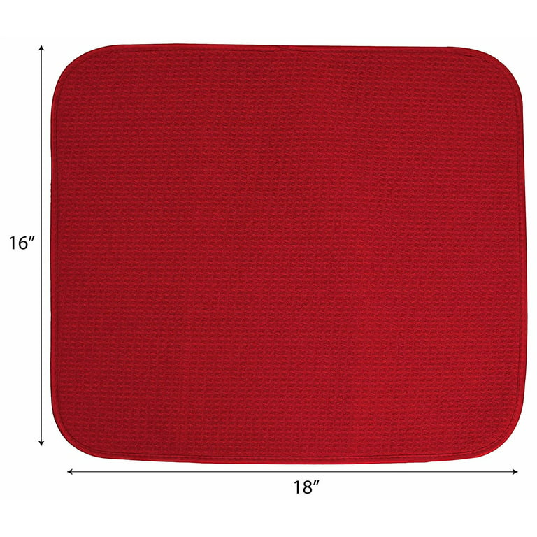 Burgundy Red Drying Dish Mat Drying Pads for Kitchen Counter Kitchen  Countertop Mat Countertop Protector Heat Resistant 16 x 18 - Yahoo Shopping