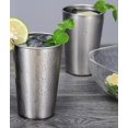 thumbnail image 5 of Vaso de pinta de acero inoxidable - Taza de viaje de vaso de pinta apilable - Taza de metal para beber al aire libre - Taza de acero reutilizable de 500 ml - Juego de 5, 5 of 5