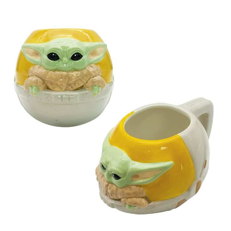 Custom Baby Yoda And Black Balloons Coffee Mug By Cm-arts - Artistshot