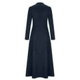 thumbnail image 5 of Xdegoge Long Sleeve Button Front Maxi Dress for Women, High Waist Pockets Patchwork Boho Dresses, 5 of 7