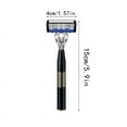 thumbnail image 5 of 7-layers Manual Men's Razor, Stainless Steel Blades Razor for Men with Precision Trimmer, Metal Razor Holder (1Handle and 24Blades), 5 of 7