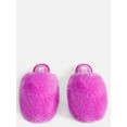 thumbnail image 6 of Wonder Nation Toddler, Little & Big Girls Faux Fur Puff Slippers, 6 of 6