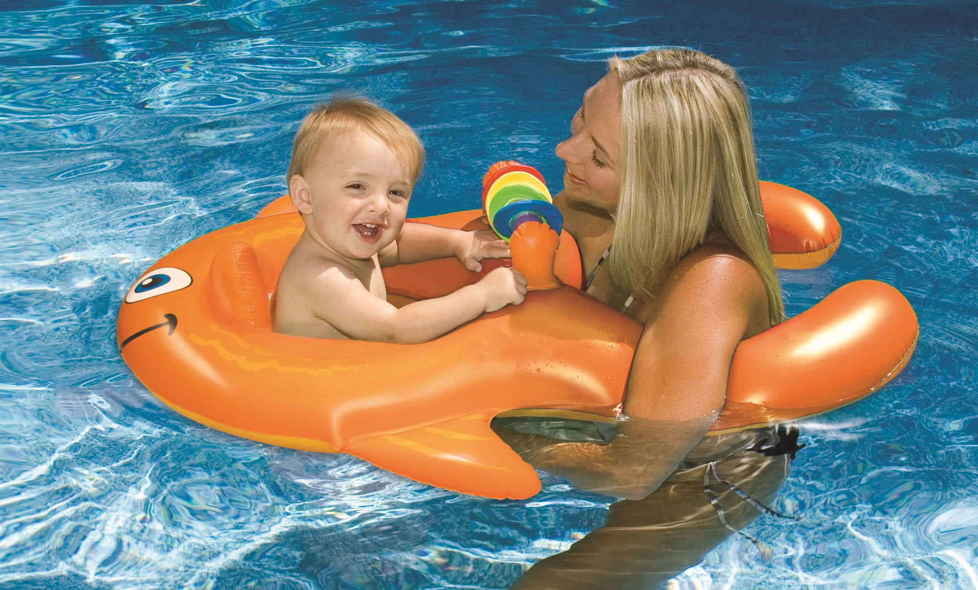 Swim Central Inflatable Me and You Goldfish Baby Seat Pool Float - 40"