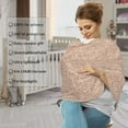 thumbnail image 4 of Fotbe Beige Sparkling Glitter Pattern Car Seat Covers for Babies, Nursing Breastfeeding Cover Infant Carseat Canopy, Soft Stretchy Carrier Cover, 4 of 9