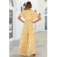 thumbnail image 5 of Monos con estampado floral de rayón de algodón TEELYNN para mujer 2023, pantalones de pierna ancha vintage, mono de playa bohemio con escote en V profundo y manga corta, 5 of 5