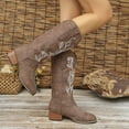 thumbnail image 6 of Mostsola Square Toe Cowboy Boots for Women Floral Embroidered Cowgirl Western Boots Wide Calf Boots, 6 of 7
