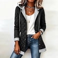 thumbnail image 5 of Ihhxva Women's Hooded Quilted Jacket, Snap Front Mid-Length Coat with Detachable Hood and Pockets, Long Sleeve Casual Outerwear S - 3XL, 5 of 8
