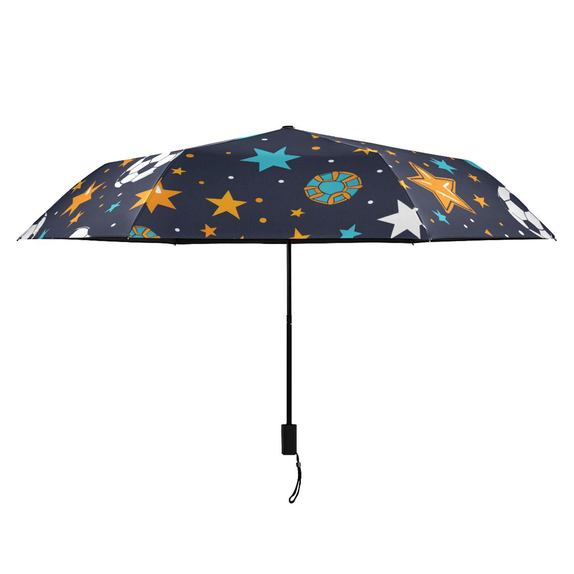 Footballs Star Rugby Compact Sun Umbrella Windproof Travel Umbrellas for Rain Strong Portable UV Protection