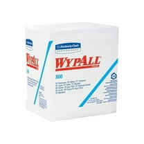 Wypall X60 Reusable Cloths (34865) Quarterfold Washcloths, White, 76 Sheets per Pack, 12 Packs per Case, 912 Washcloths per Case