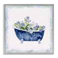 thumbnail image 5 of Stupell Industries Charming Blue Bathtub Botanical Floral Design Watercolor Border, 24 x 24, Design by Sally Swatland, 5 of 5