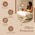 thumbnail image 3 of Feelathome Funda De Almohada 100% Algodón Con Fundas Impermeables Con Cremallera - 30 X 20 Pulgadas (Paquete De 4 Queen) - Funda De Almohada Silenciosa - Fundas De Almohada Con Cremallera, 3 of 5