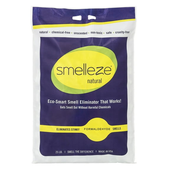 SMELLEZE Natural Formaldehyde Spill and Odor Absorbent Granules: 25 lb. Bag
