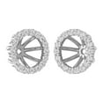 thumbnail image 3 of Araiya Fine Jewelry 14K White Gold Round Shaped Lab Grown Diamond Jacket Earrings (4/9 cttw, D-F Color, VS1 Clarity), 3 of 8
