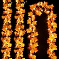 thumbnail image 1 of Guirnalda decorativa de otoño Luditek con hojas de otoño con luces LED de 24.6 pies, 1 of 7