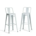 thumbnail image 6 of Simpli Home Rayne 30" Metal Bar Stool in White (Set of 2), 6 of 12