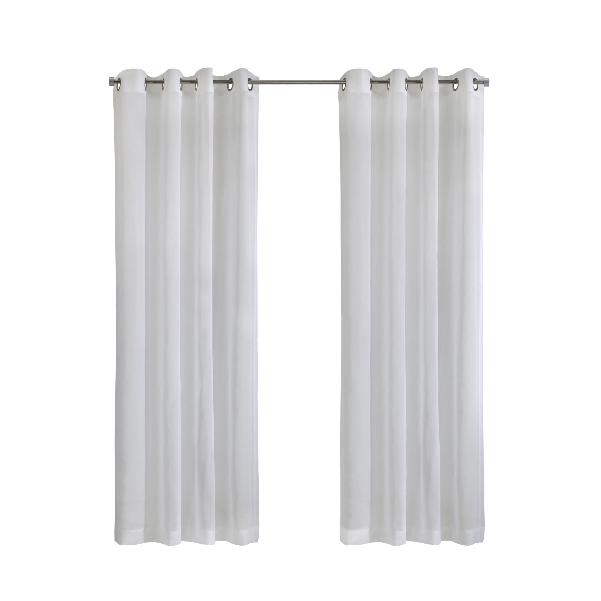 Loft Living Daisy Sheer Grommet Indoor Curtain 52 x 63 in White