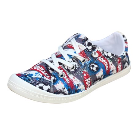 

Women Walking Shoes Women Shoes Print Color Print Casual Shoes Fashion Soft Sole Non Slip Casual Shoes casual shoes for Women Canvas Blue