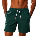 thumbnail image 2 of LEKWK Athletic Shorts for Men Elastic Waist Drawstring Quick Dry Workout Short Lightweight Moisture Wicking Gym Activewear with Side Pockets Army Green XXXXL, 2 of 5