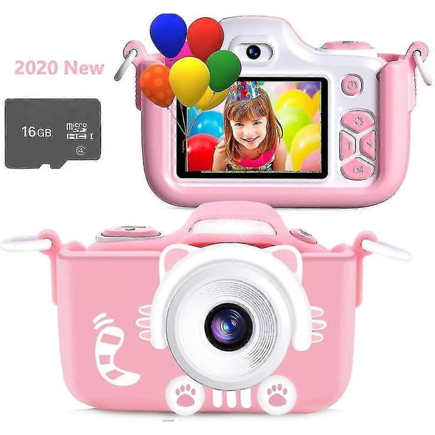 Beautiful Gift Kids Camera, Digital Photo Camera Selfie And Video Camera With Dual Lens/ 2 Inch Screen/ 1080p Hd/ 16g Tf Card, Birthday Gift For Child