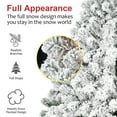 thumbnail image 5 of Christmas Tree 4FT Flocked Christmas Tree – Snowy PVC Artificial Holiday Tree with 233 Tips, Compact Full Shape, Sturdy Metal Stand, Christmas Tree for Home, Office, or Apartment Decoration,Flocked C, 5 of 11