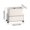 thumbnail image 3 of Soporte para palillos de metal | Jaula de drenaje y ventilación de doble capa dividida | Elegante organizador de almacenamiento de utensilios compartimentado | Plástico y metal duraderos | Uso de, 3 of 9