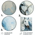 thumbnail image 3 of Designart "White Blue Horse Serenity Revealed Painting II" Animals Metal Wall Decor, 3 of 5