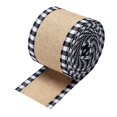 thumbnail image 1 of Gupgi Christmas Plaid Ribbon, Wired Edge Ribbon Color Block Decoration, 1 of 4