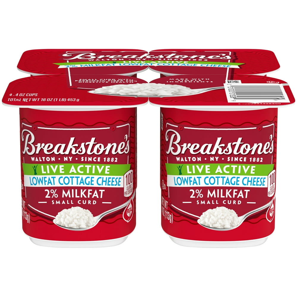 Breakstone's Live Active Lowfat Small Curd Cottage Cheese with 2