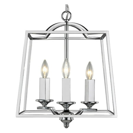 - Golden Lighting Athena 3 Light Pendant in Chrome