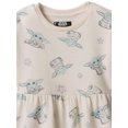 thumbnail image 2 of Star Wars The Mandalorian Baby Girls Grogu Baby Yoda Long Sleeve Fleece Dress, Sizes 12-24 Months, 2 of 3