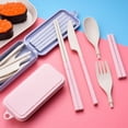 thumbnail image 1 of Lubelski Dinnerware Set Harmless Non-slip Boreal Europe Style Biodegradable Travel Cutlery with Case for Camping, 1 of 8