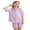 Light Purple, variant on Unisex Satin Pajamas Set Girls Boys Button-Down Pjs Short Sleeve 2 Piece Sleepwear Kids Nightwear Teen Lounge Sets 4-14 Years