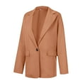 thumbnail image 4 of MIASHUI Cardigan Ajusté à Revers Cranté pour Femmes, Style Blazer Élégant, Veste Décontractée à devant Ouvert pour Femmes Marron,G, 4 of 4
