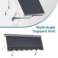 thumbnail image 4 of MCombo Patio Window Awnings 6.25'x8', Fully Assembled Manual Retractable Sunshade Canopy for Windows, 4167 (Dark Grey), 4 of 8