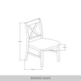 thumbnail image 6 of Castle Place 5-Piece Rustic Wooden Indoor Dining Table and Chairs Set, Black, 6 of 7