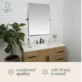 thumbnail image 6 of Hamilton Hills 30x40inch Polished Chrome Pivot Wall Mirror | Frameless Vanity, 6 of 8