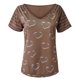 thumbnail image 4 of ICHUANYI Clearance Women V-Neck Short Sleeve Love Printing Casual Blouse Tunics Shirts Tops Tee(Coffee, XL) Ichuanyi Ichuanyi, 4 of 4